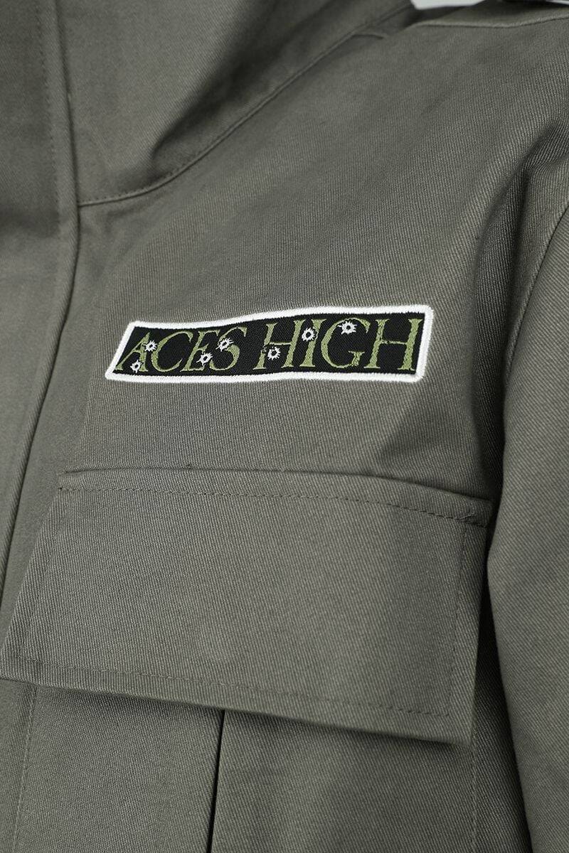 EMP "Aces High" Übergangsjacke Oliv Von Iron Maiden
