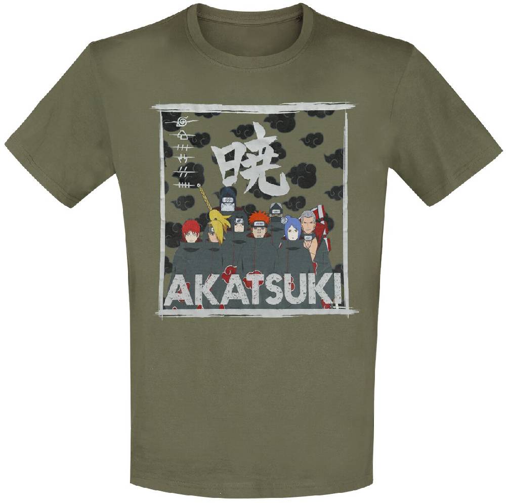 EMP "Akatsuki Clan" T-Shirt grün von Naruto