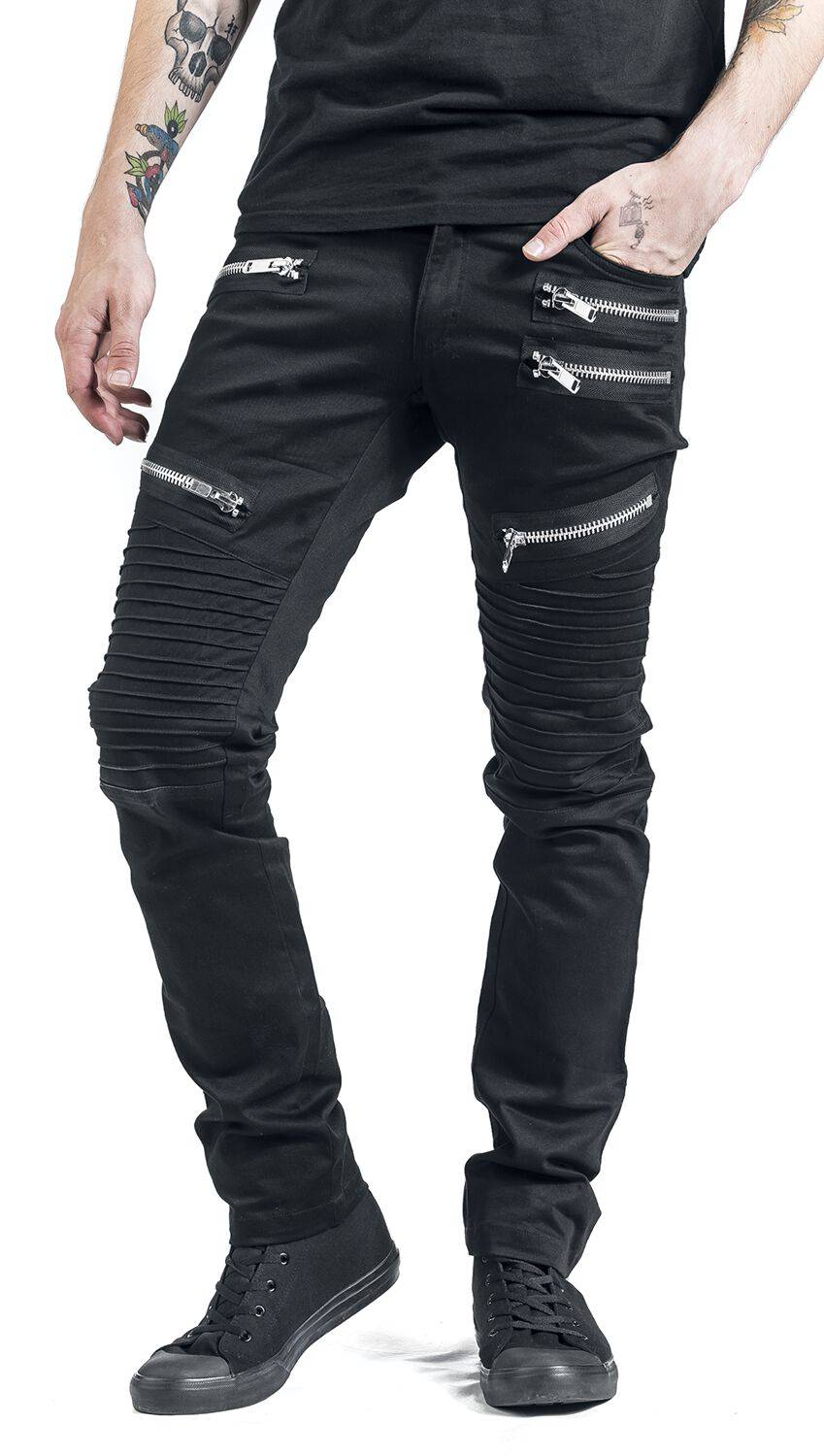 EMP "Alihan Pant" Stoffhose Schwarz Von Heartless