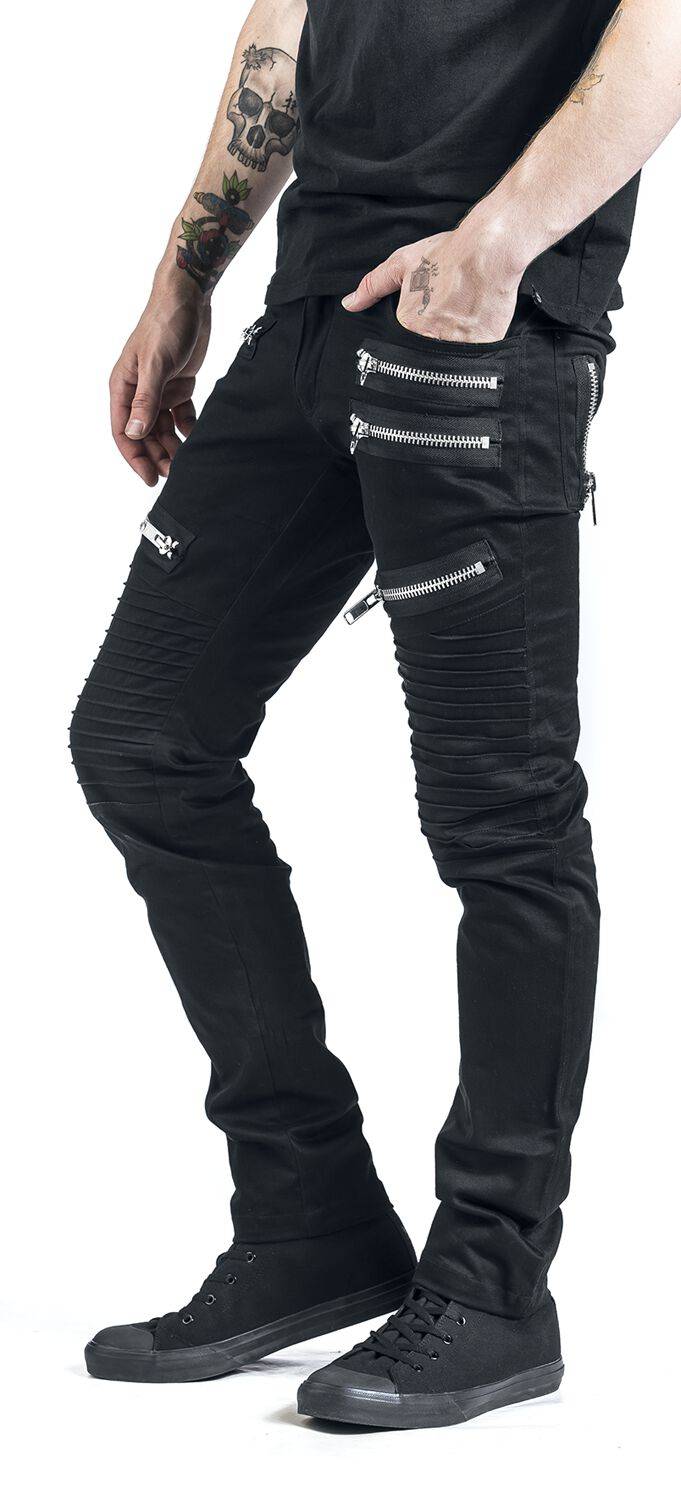 EMP "Alihan Pant" Stoffhose Schwarz Von Heartless
