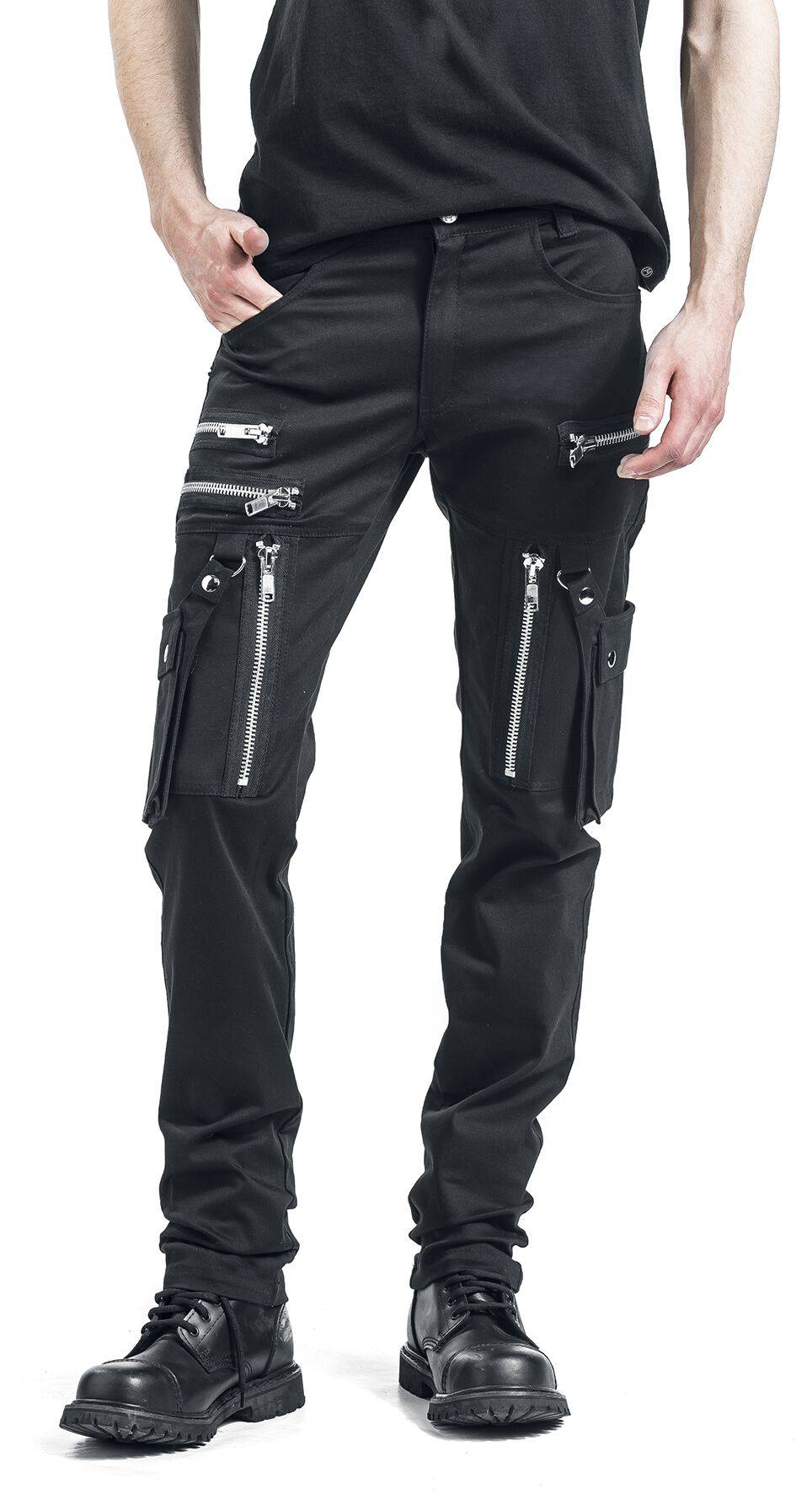 EMP "Andre Pants" Stoffhose Schwarz Von Vixxsin