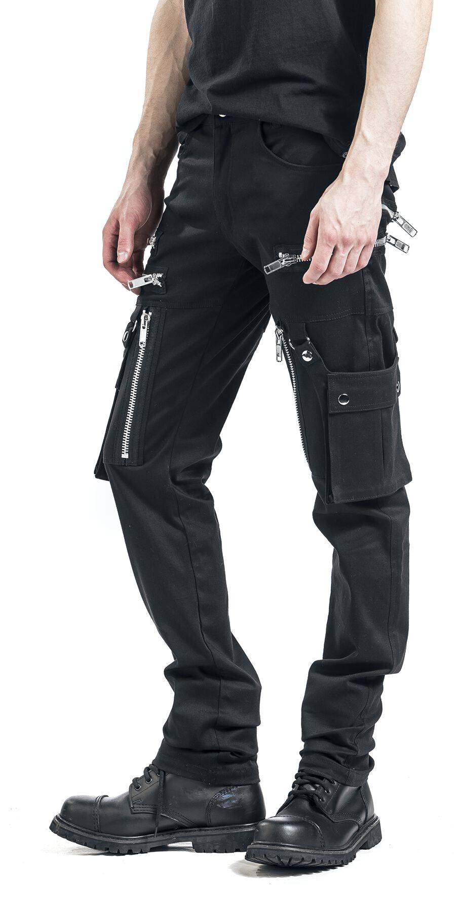 EMP "Andre Pants" Stoffhose Schwarz Von Vixxsin