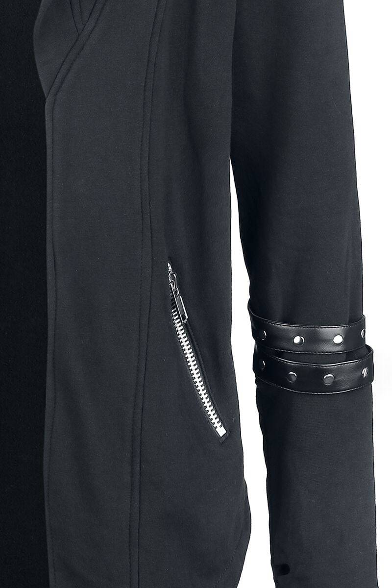 EMP "Archer Hood" Cardigan Schwarz Von Vixxsin
