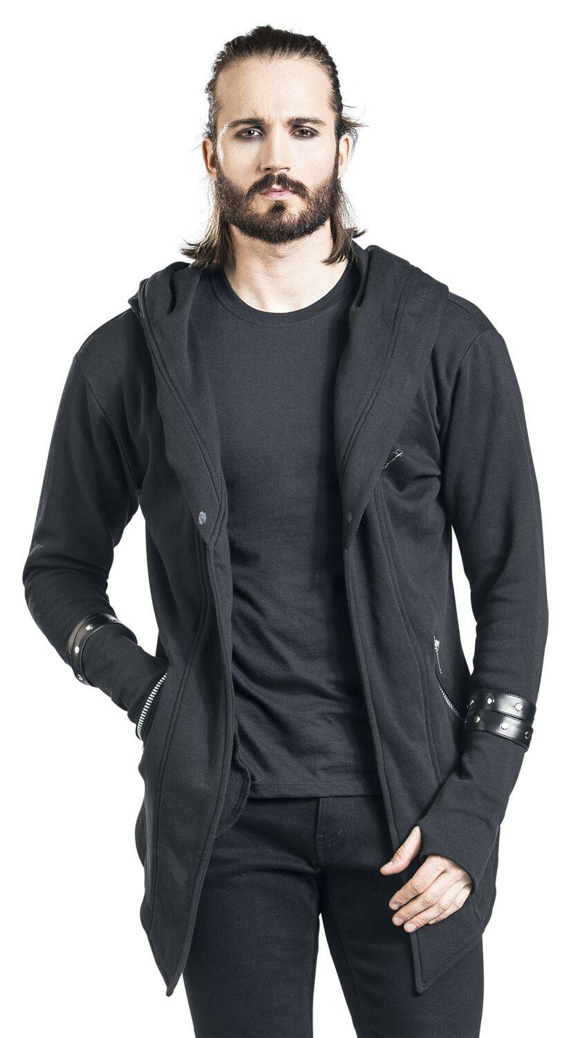 EMP "Archer Hood" Cardigan Schwarz Von Vixxsin