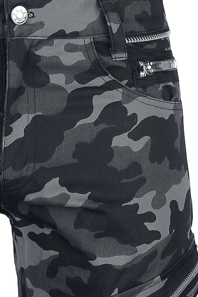 EMP "Arvid Shorts Camo" Short Schwarz Von Heartless