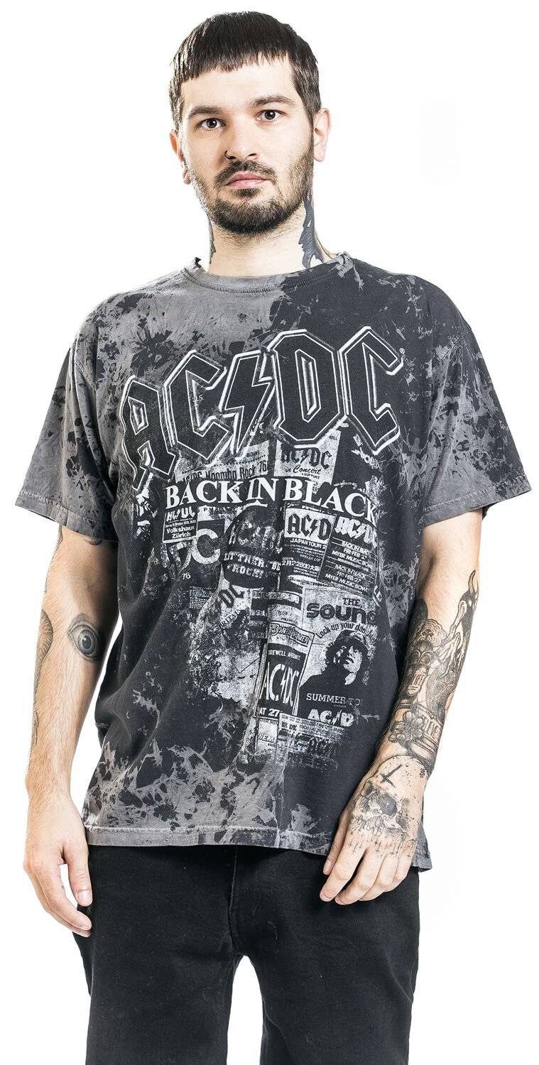EMP "Back In Black" T-Shirt Grau/schwarz Von AC/DC