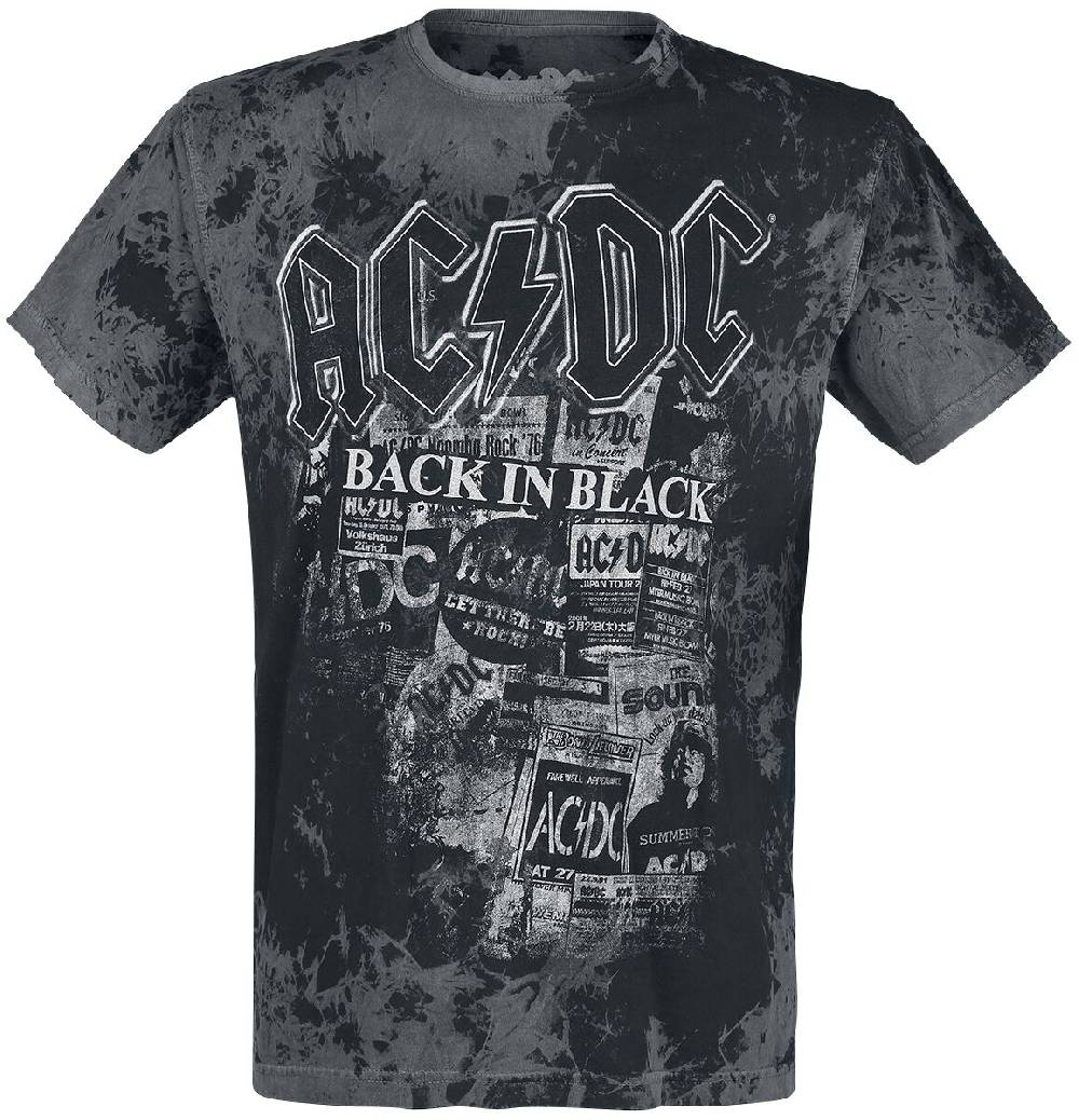 EMP "Back in Black" T-Shirt grau/schwarz von AC/DC