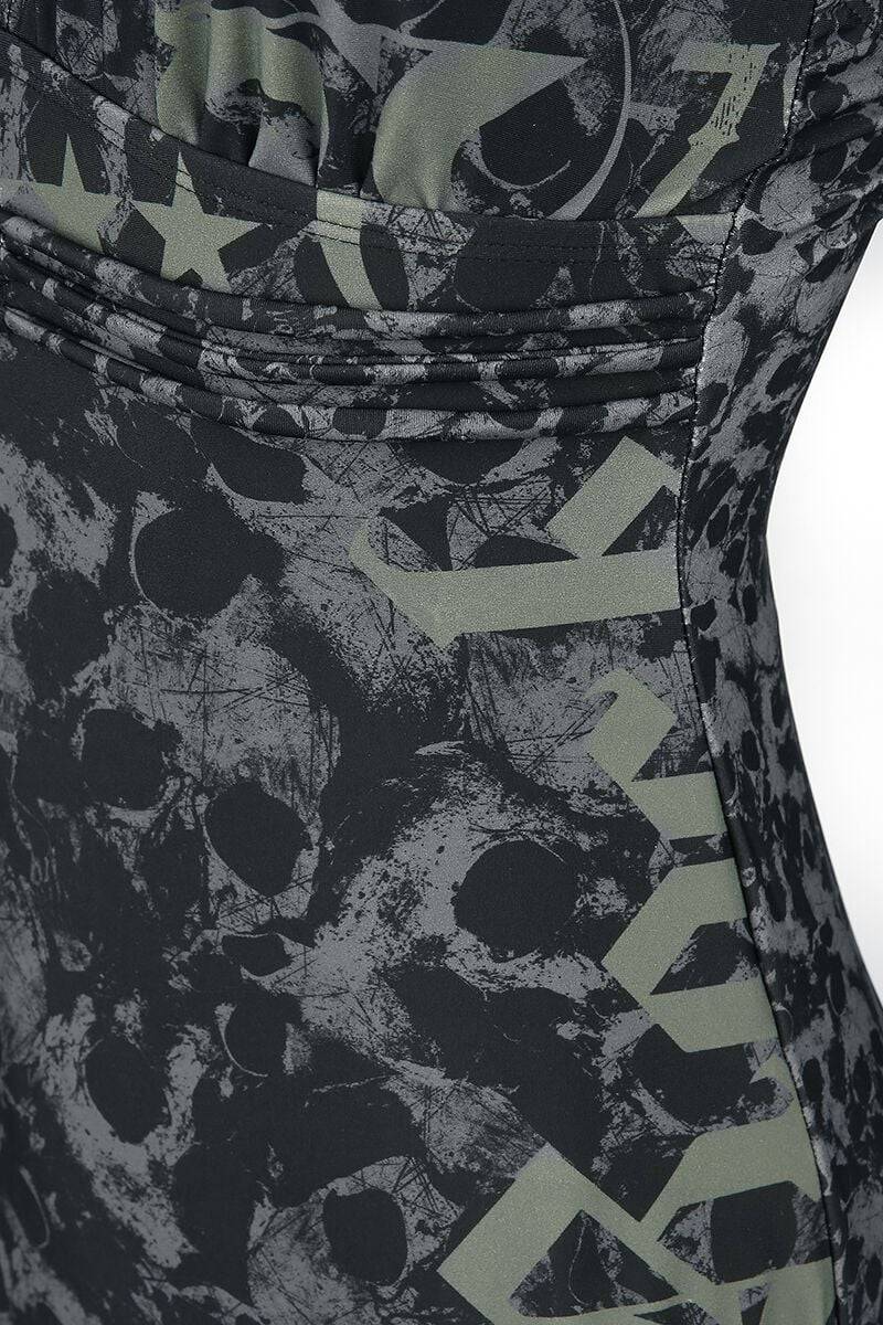 EMP Badeanzug Schwarz Von Rock Rebel By EMP