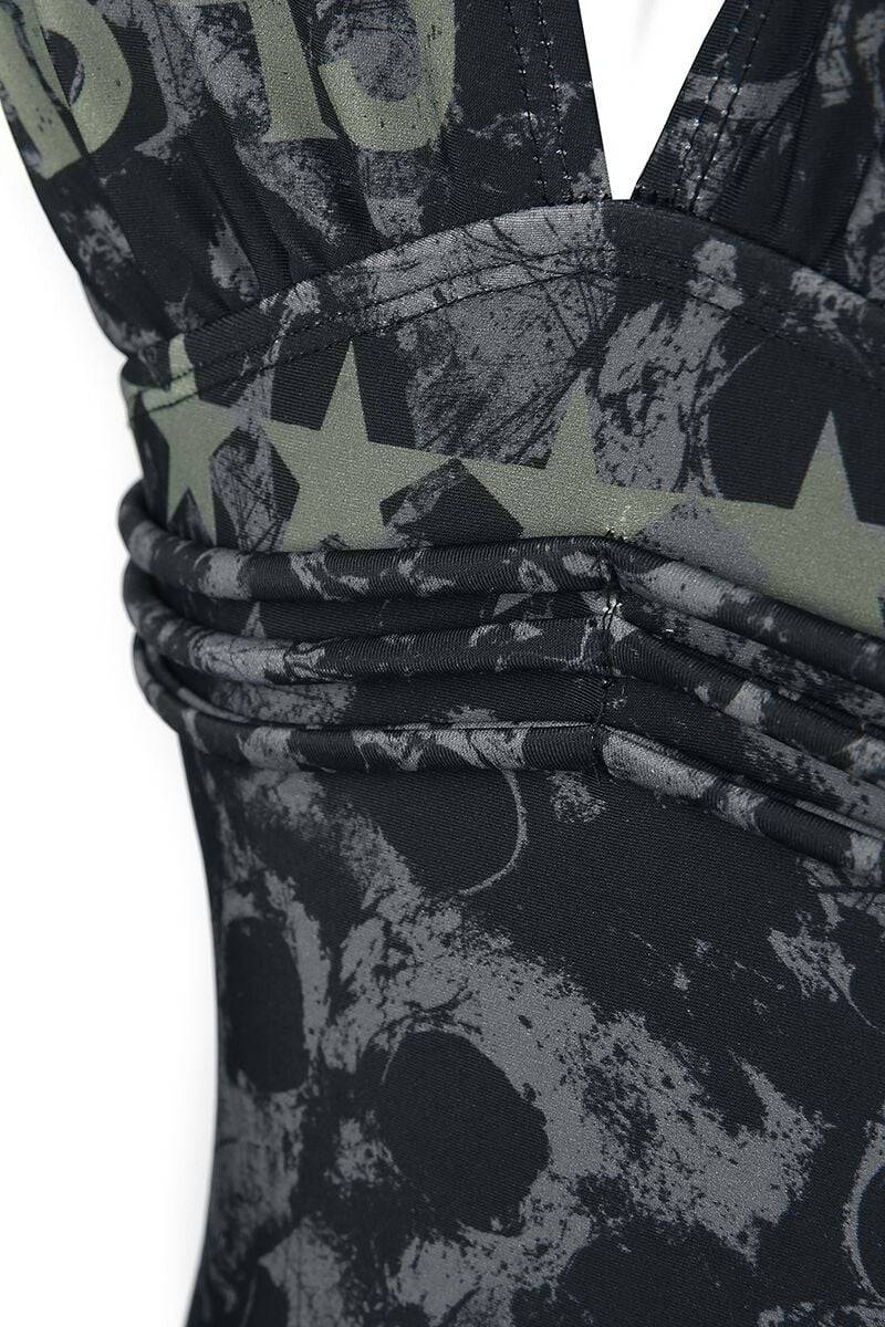EMP Badeanzug Schwarz Von Rock Rebel By EMP
