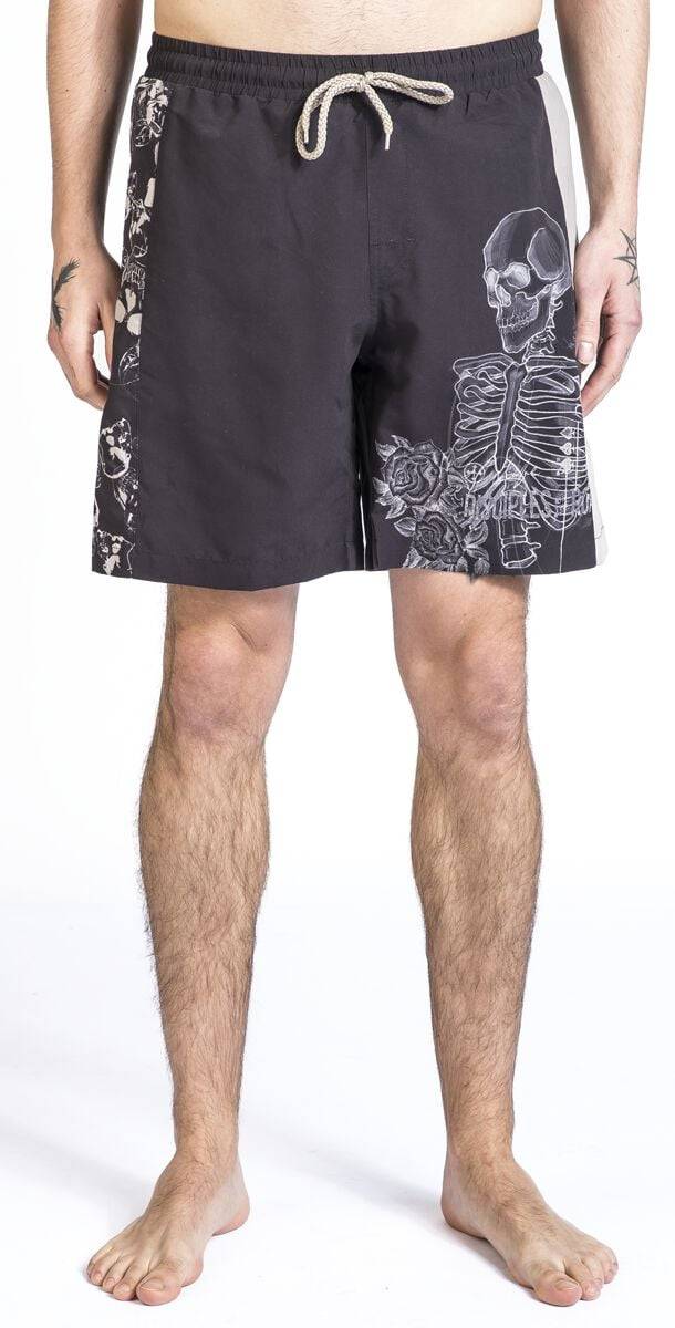 EMP Badeshort Dunkelgrau Von Rock Rebel By EMP