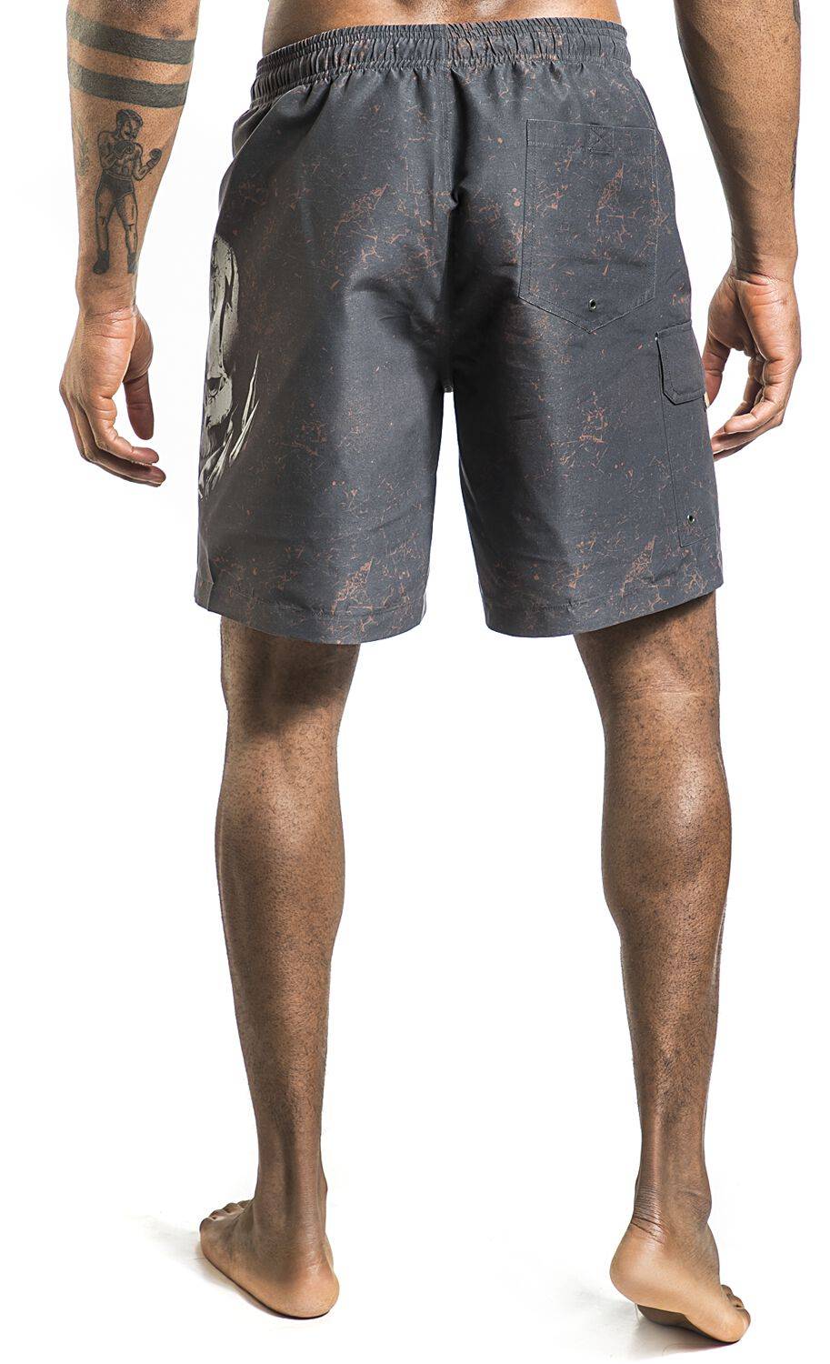 EMP Badeshort Dunkelgrau Von Rock Rebel By EMP