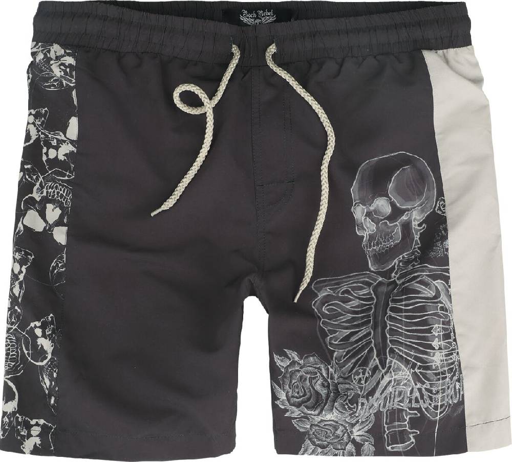 EMP Badeshort dunkelgrau von Rock Rebel by EMP