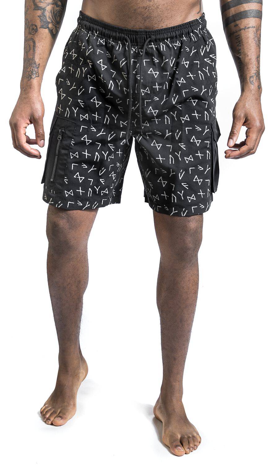 EMP Badeshort Grau Von Black Premium By EMP