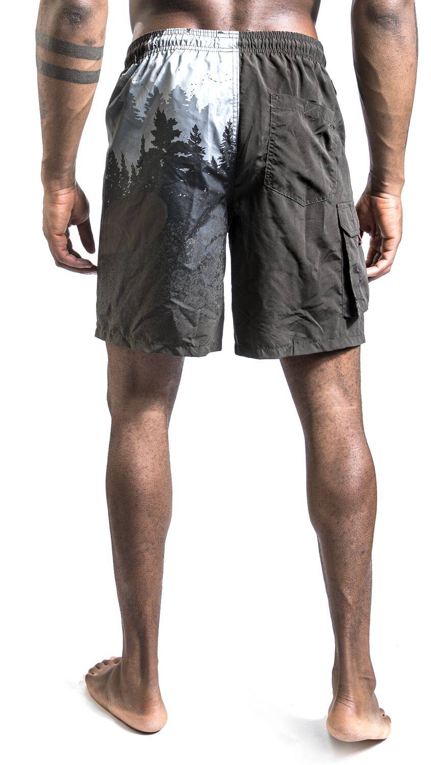 EMP Badeshort Grau Von Black Premium By EMP
