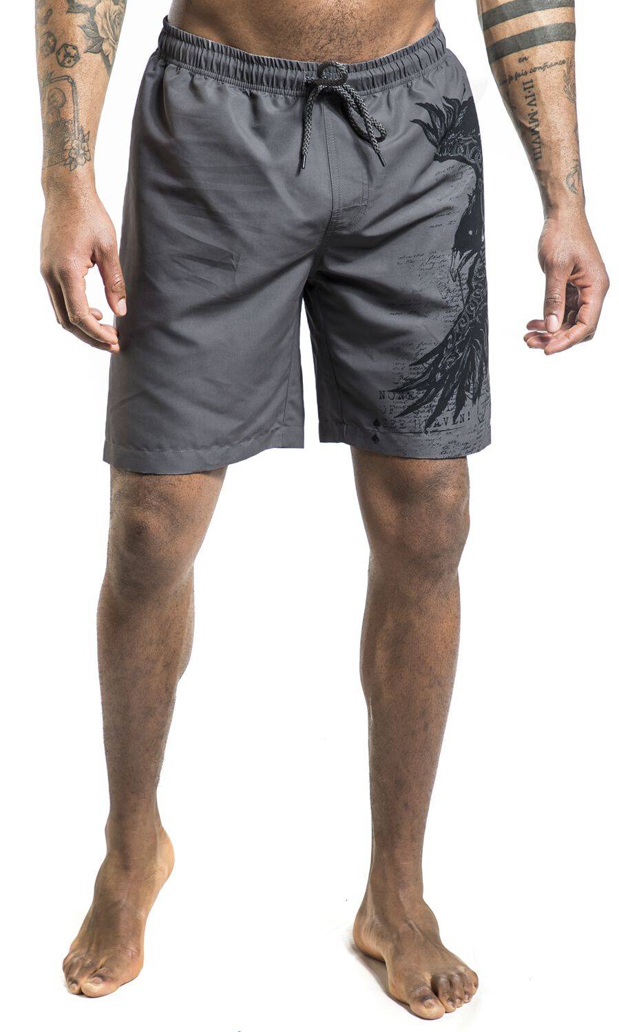 EMP Badeshort Grau Von Black Premium By EMP