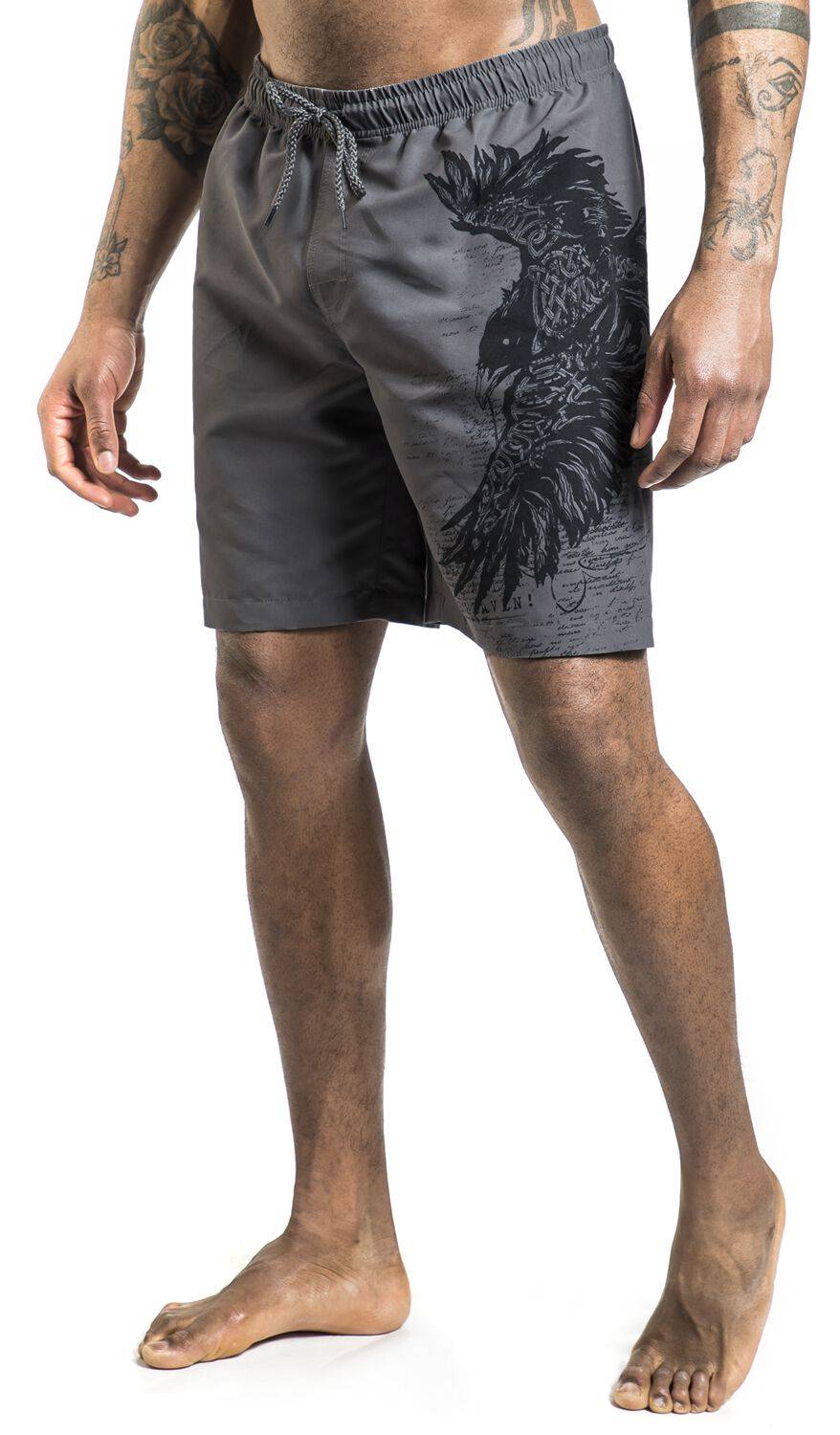 EMP Badeshort Grau Von Black Premium By EMP