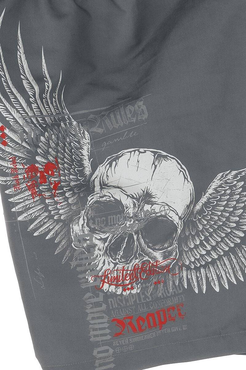 EMP Badeshort Grau Von Rock Rebel By EMP