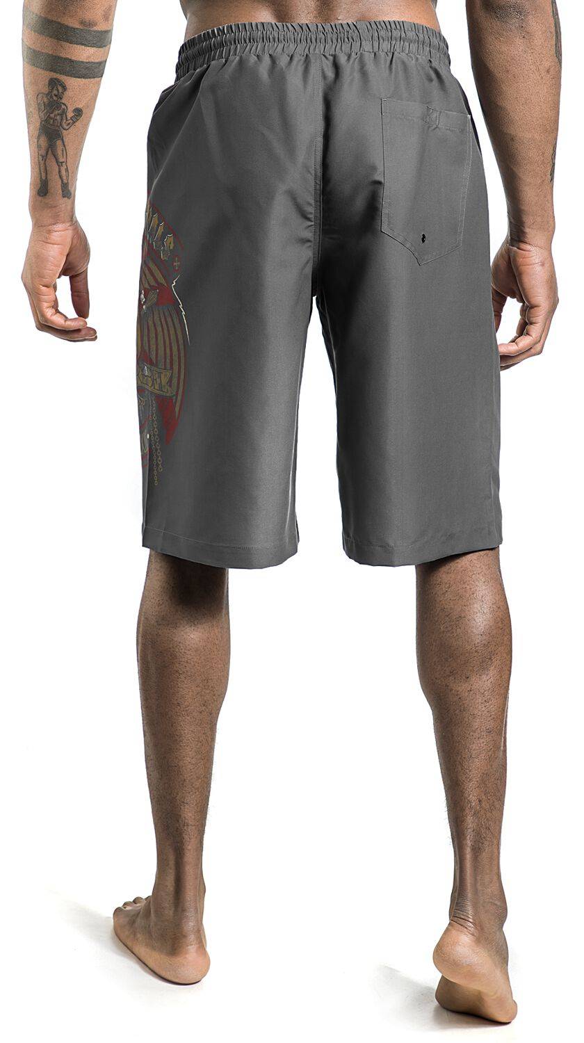 EMP Badeshort Grau Von Rock Rebel By EMP