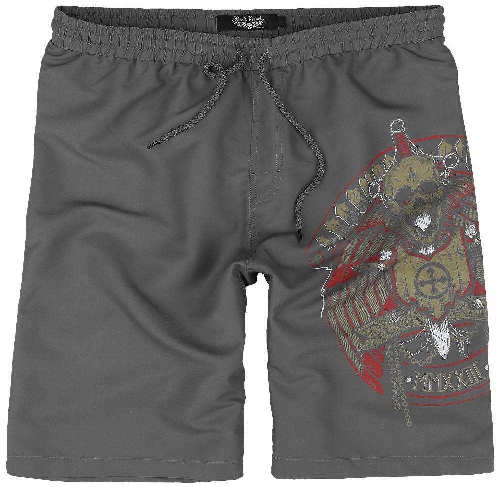 EMP Badeshort grau von Rock Rebel by EMP