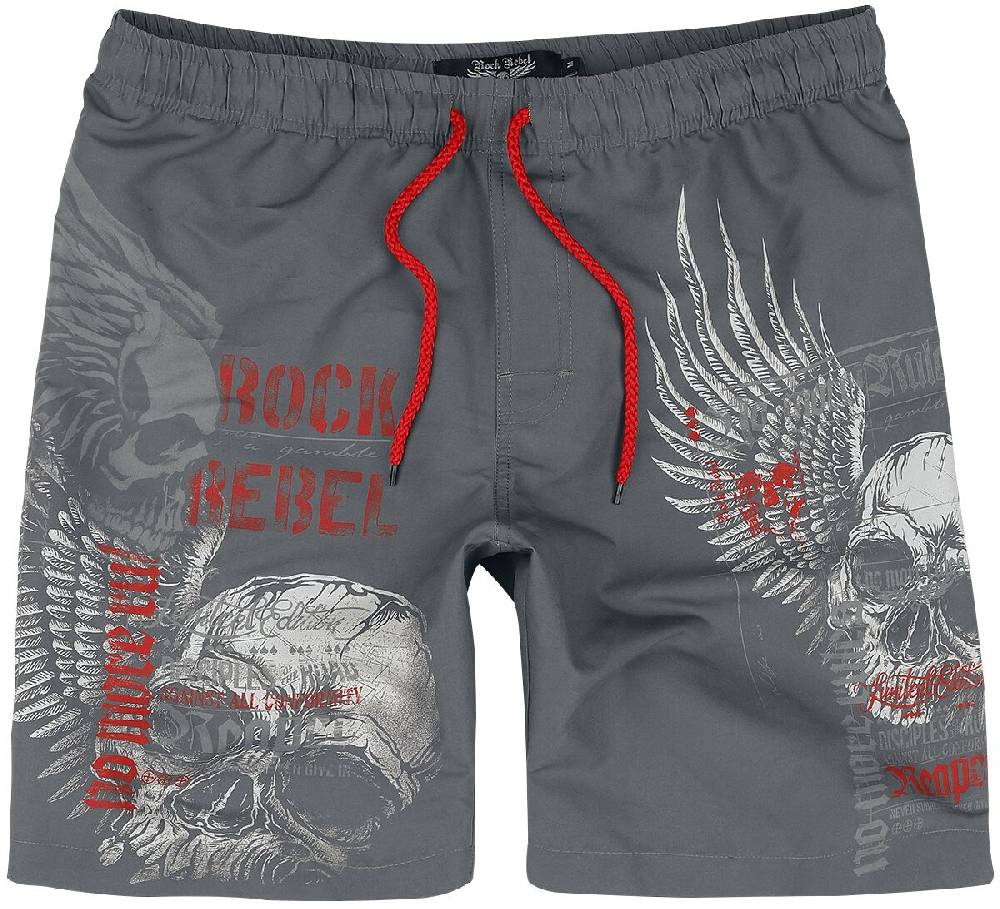 EMP Badeshort grau von Rock Rebel by EMP