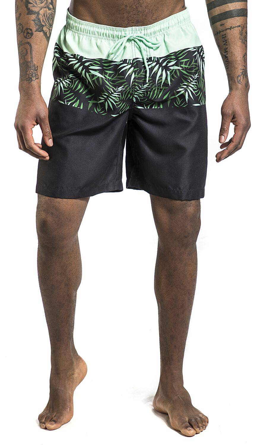 EMP Badeshort Schwarz/grün Von RED By EMP