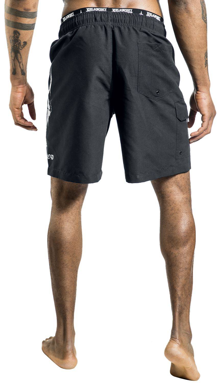 EMP Badeshort Schwarz Von Gothicana By EMP