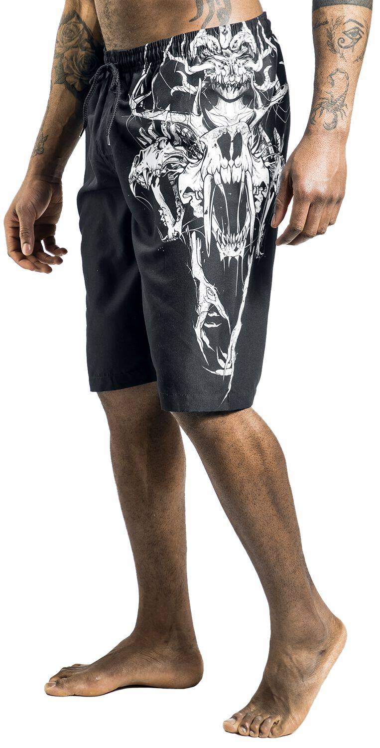 EMP Badeshort Schwarz Von Gothicana By EMP