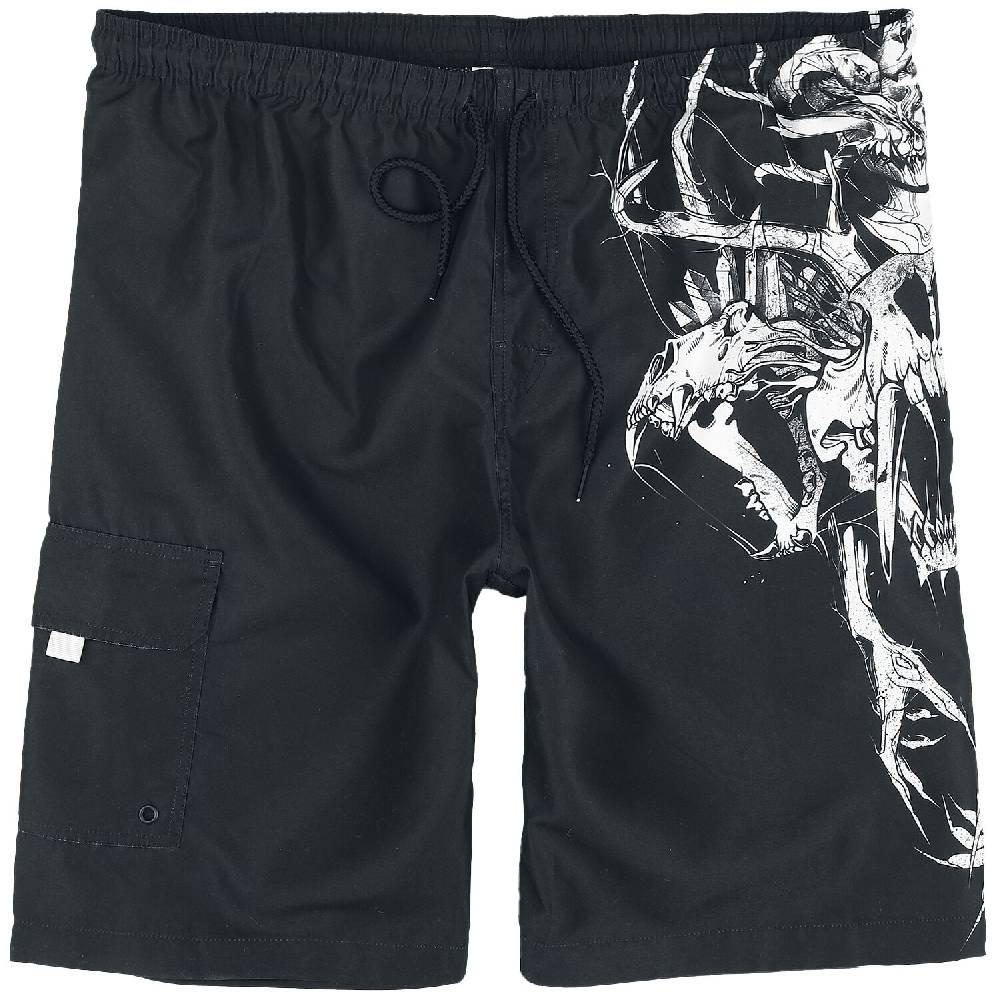 EMP Badeshort schwarz von Gothicana by EMP