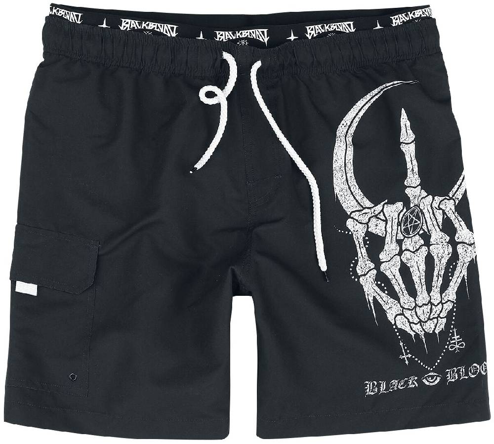 EMP Badeshort schwarz von Gothicana by EMP
