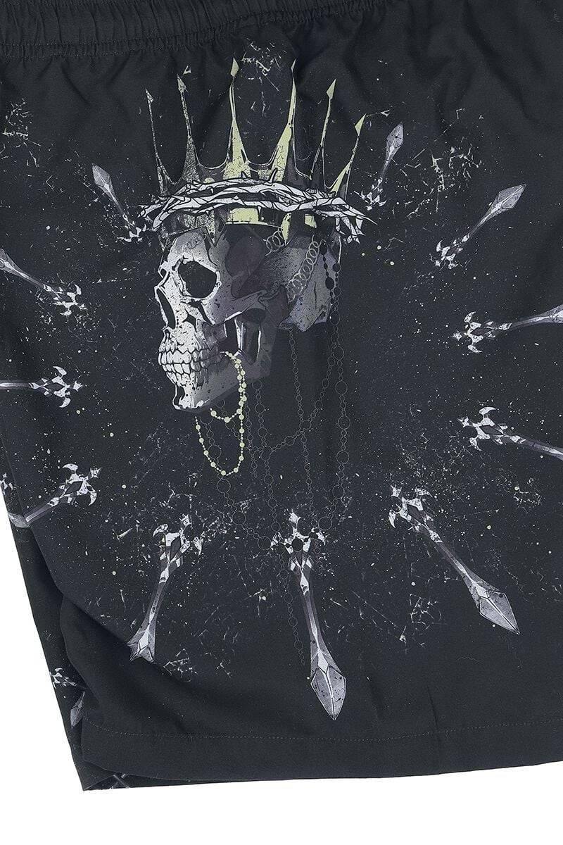 EMP Badeshort Schwarz Von Rock Rebel By EMP