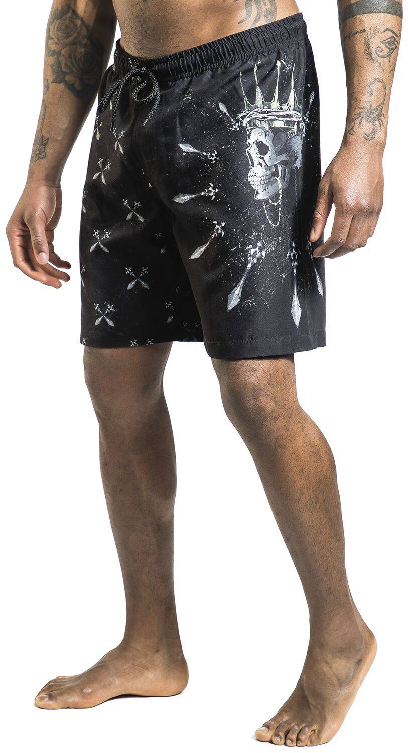 EMP Badeshort Schwarz Von Rock Rebel By EMP