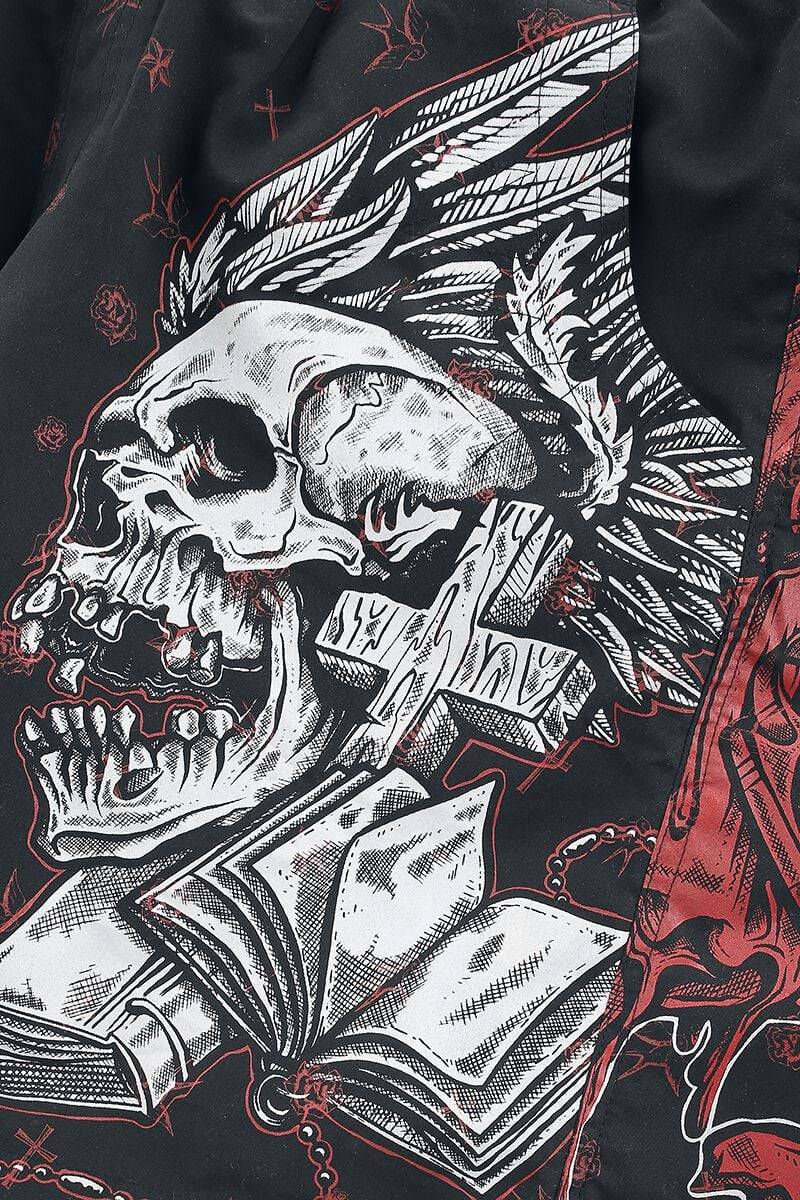 EMP Badeshort Schwarz Von Rock Rebel By EMP