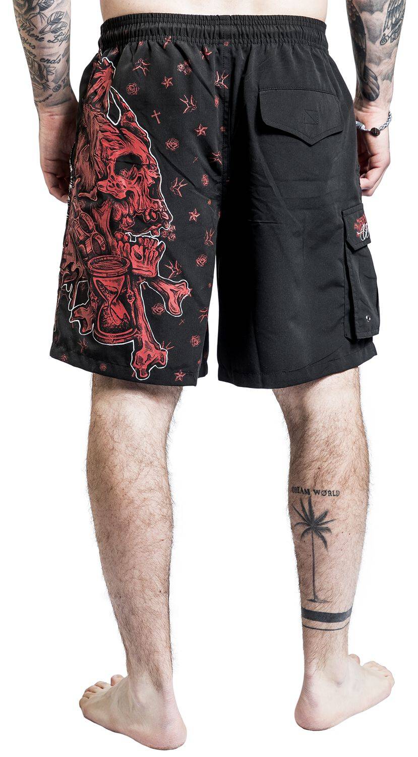 EMP Badeshort Schwarz Von Rock Rebel By EMP
