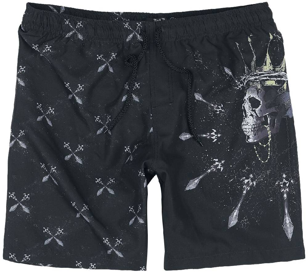 EMP Badeshort schwarz von Rock Rebel by EMP