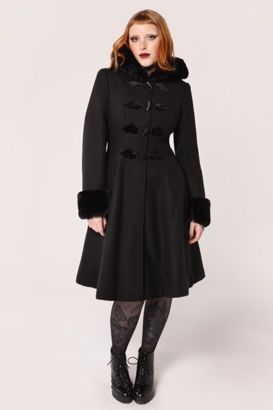 EMP "Batilda Coat" Mantel schwarz von Hell Bunny