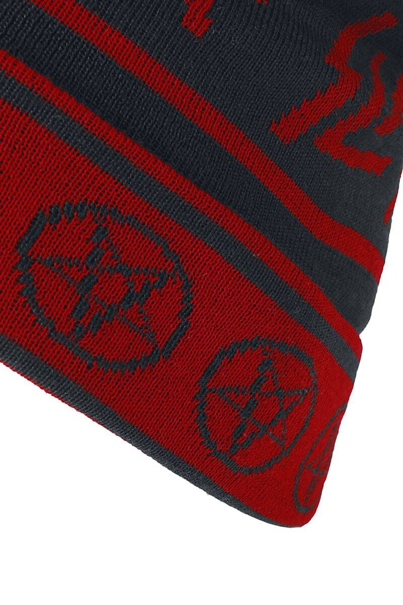 EMP "Beanie" Mütze Schwarz/rot Von Slayer