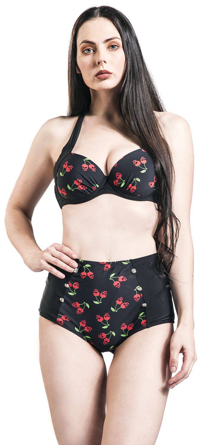 EMP Bikini-Oberteil Schwarz Von Rock Rebel By EMP