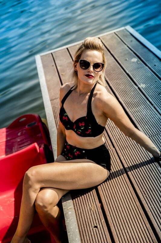 EMP Bikini-Oberteil Schwarz Von Rock Rebel By EMP