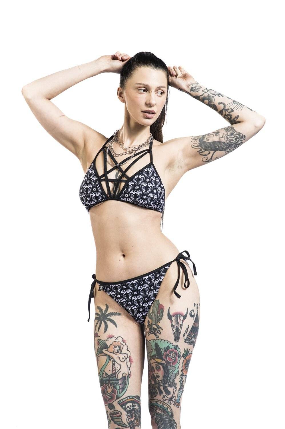 EMP Bikini-Unterteil Schwarz Von Gothicana By EMP