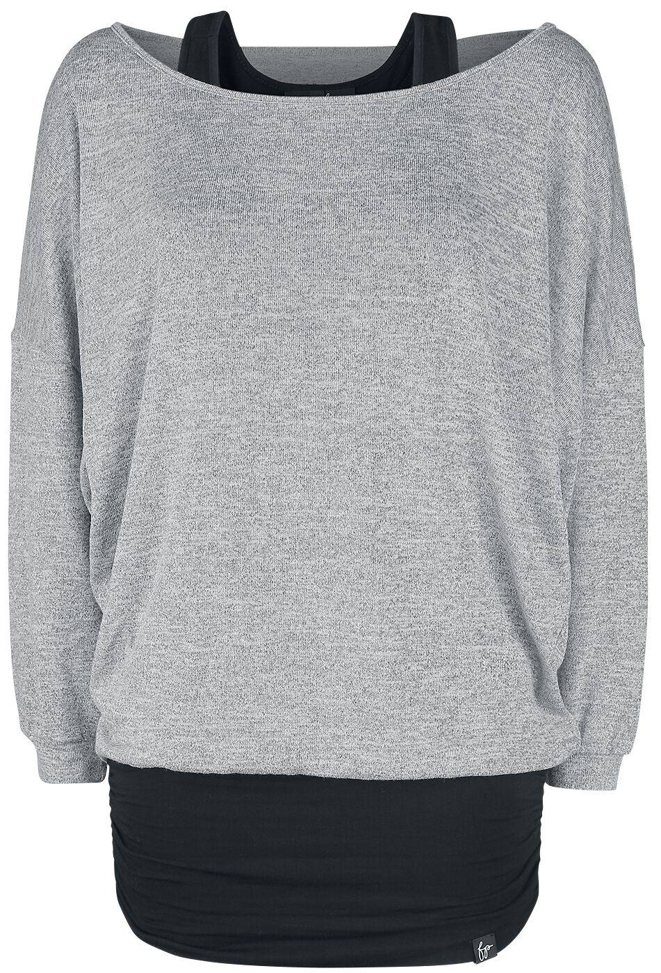 EMP "Billie" Langarmshirt Schwarz/grau Von Forplay