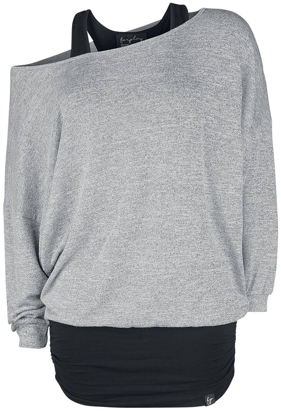 EMP "Billie" Langarmshirt schwarz/grau von Forplay