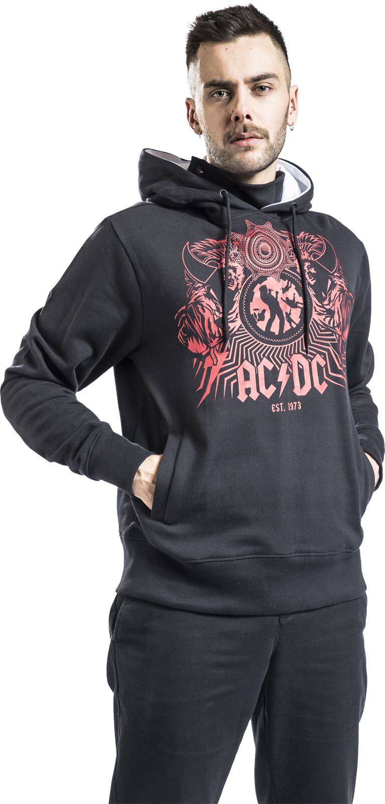 EMP "Black Ice" Kapuzenpullover Schwarz Von AC/DC