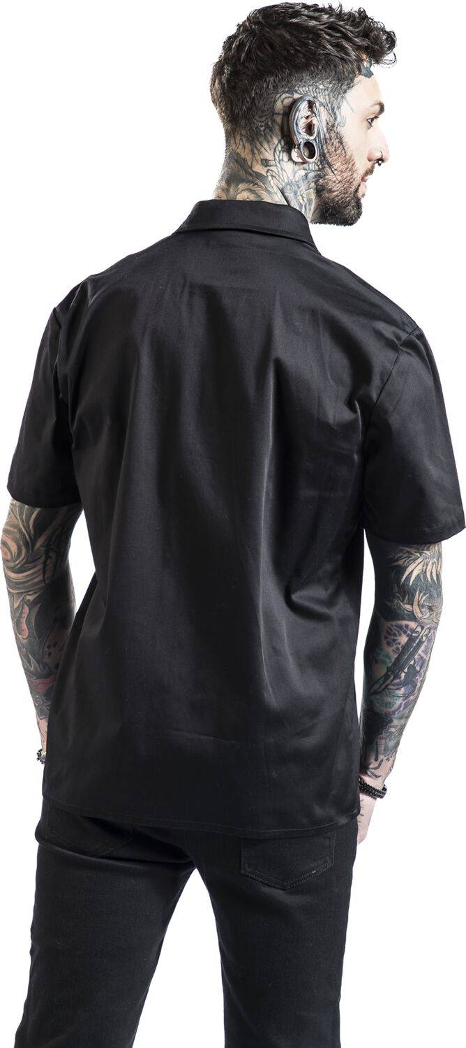 EMP "Black Shirt" Kurzarmhemd Schwarz Von H&R London