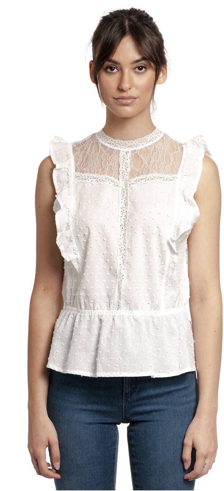 EMP "Boho Love Lacetop" Top Altweiß Von Vive Maria
