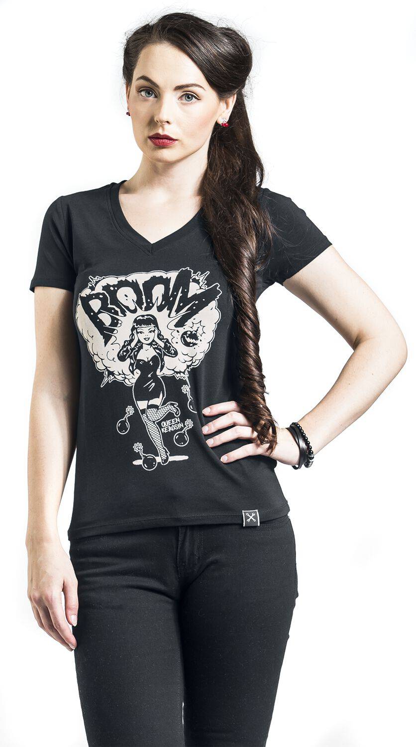 EMP "Boom" T-Shirt Schwarz Von Queen Kerosin