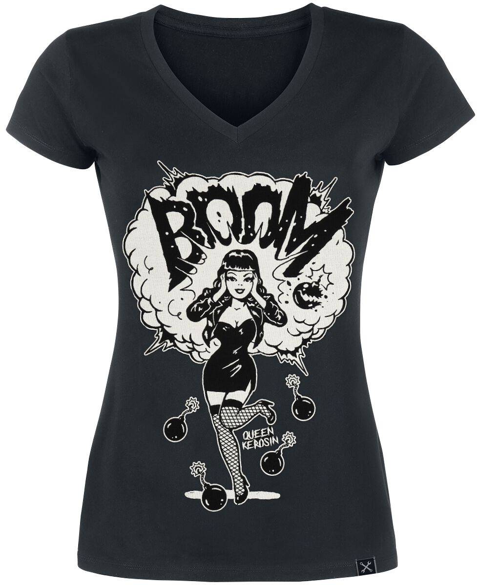 EMP "Boom" T-Shirt schwarz von Queen Kerosin