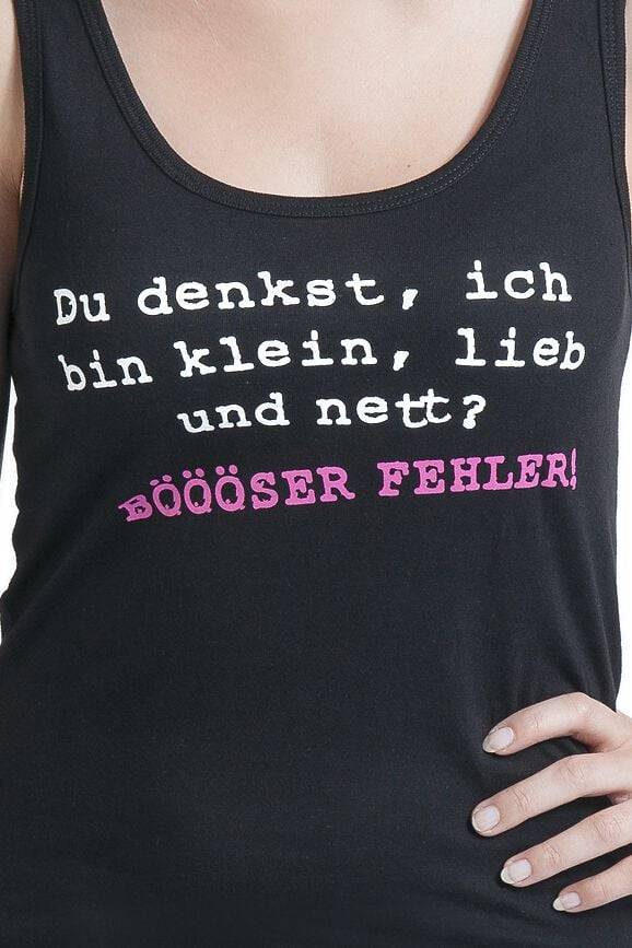 EMP "BÖÖÖSER FEHLER!" Top Schwarz Von Sprüche