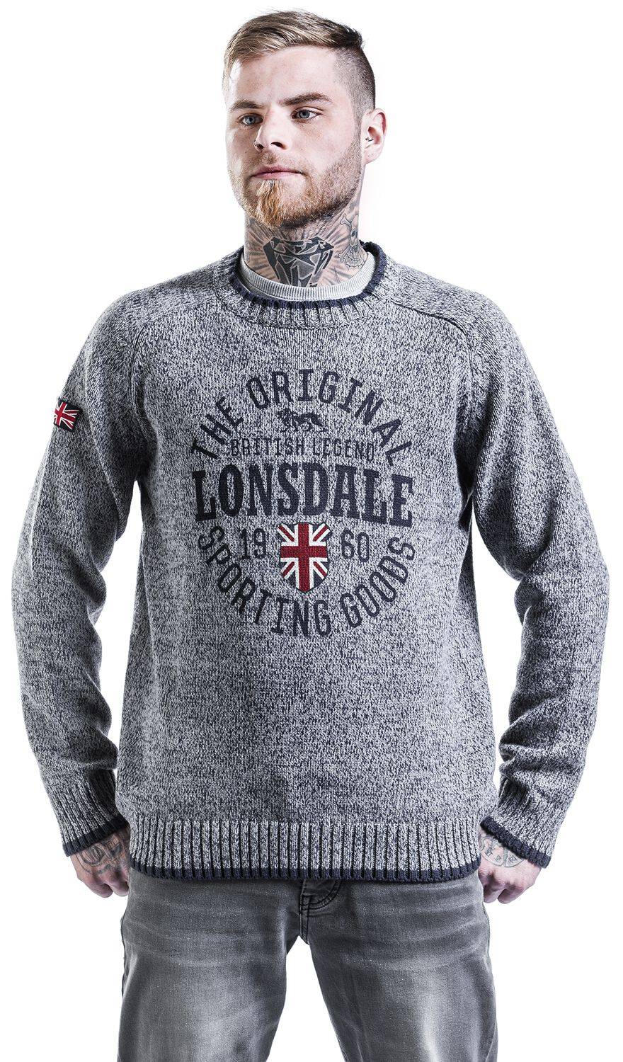 EMP "Borden" Sweatshirt Grau Von Lonsdale London