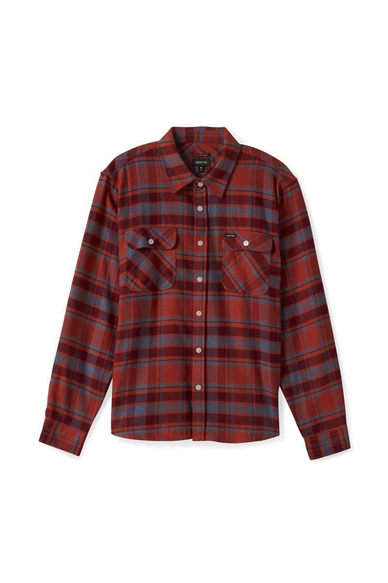 EMP "Bowery Flannel" Flanellhemd rot von Brixton