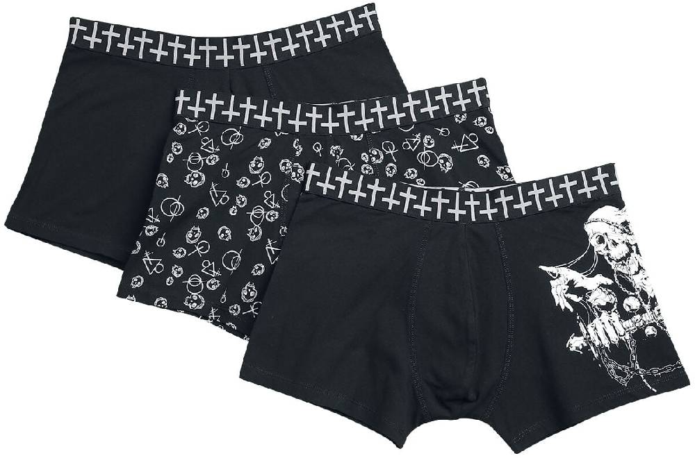 EMP Boxershort-Set schwarz von Gothicana by EMP